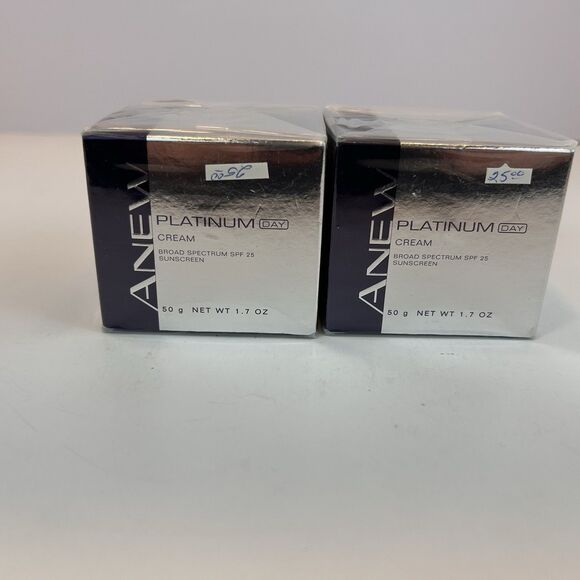 2 NEW Avon Anew Platinum SPF 25 Day Lifting Cream - 1.7oz (Lot of Two) - Picture 1 of 5